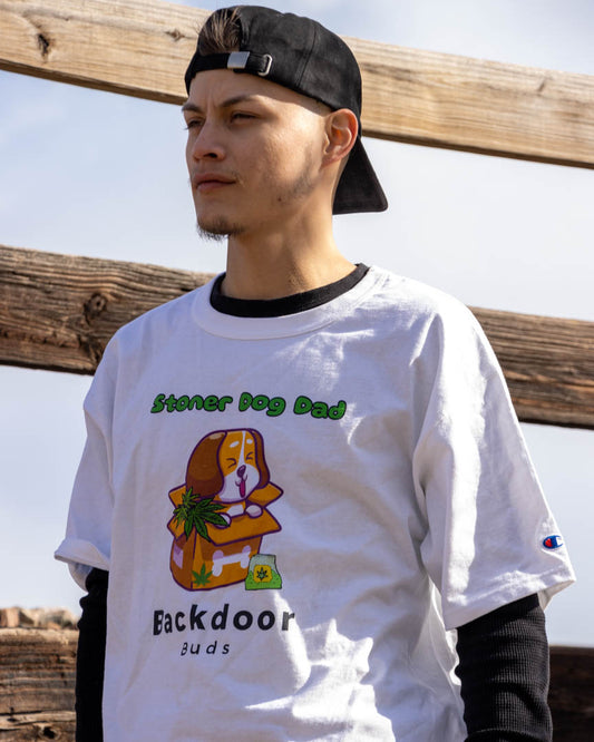 BDBuds Dog Dad Champion T-Shirt (Light) - BackDoorBudsUSA